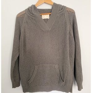 Shirt 469 Mesh Stitch Pullover Hooded Sweater